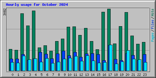 Hourly usage for October 2024